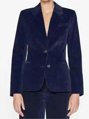 FRAME “The Femme” Corduroy Blazer Navy Size 2 NWOT Style: LWOT0932